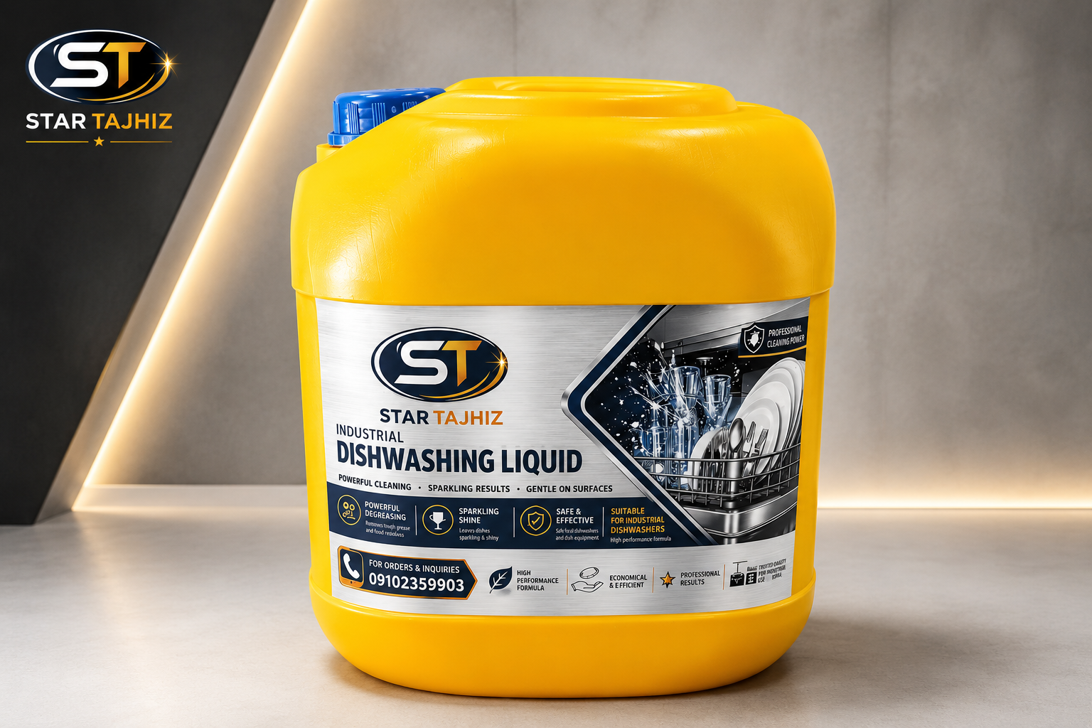 مایع ماشین ظرفشویی صنعتی حجم 10 لیتری ST